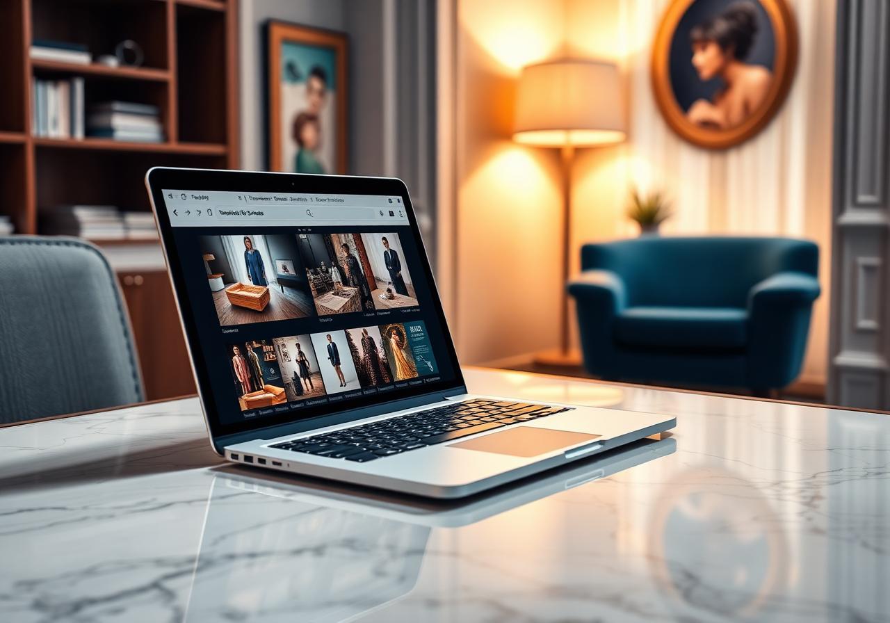Catalogue on Laptop